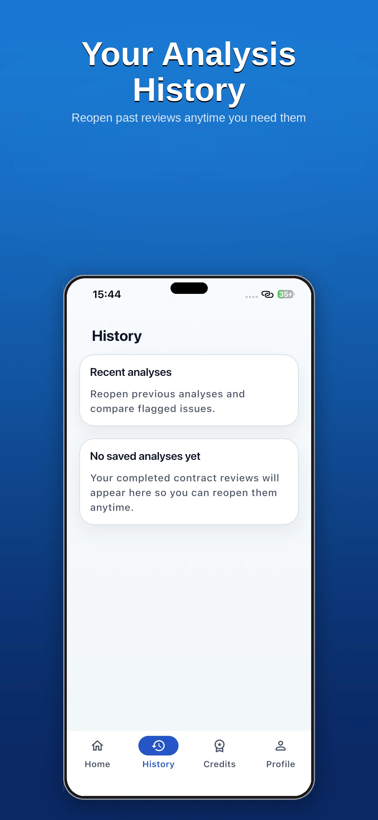 Contractly AI — Analysis History