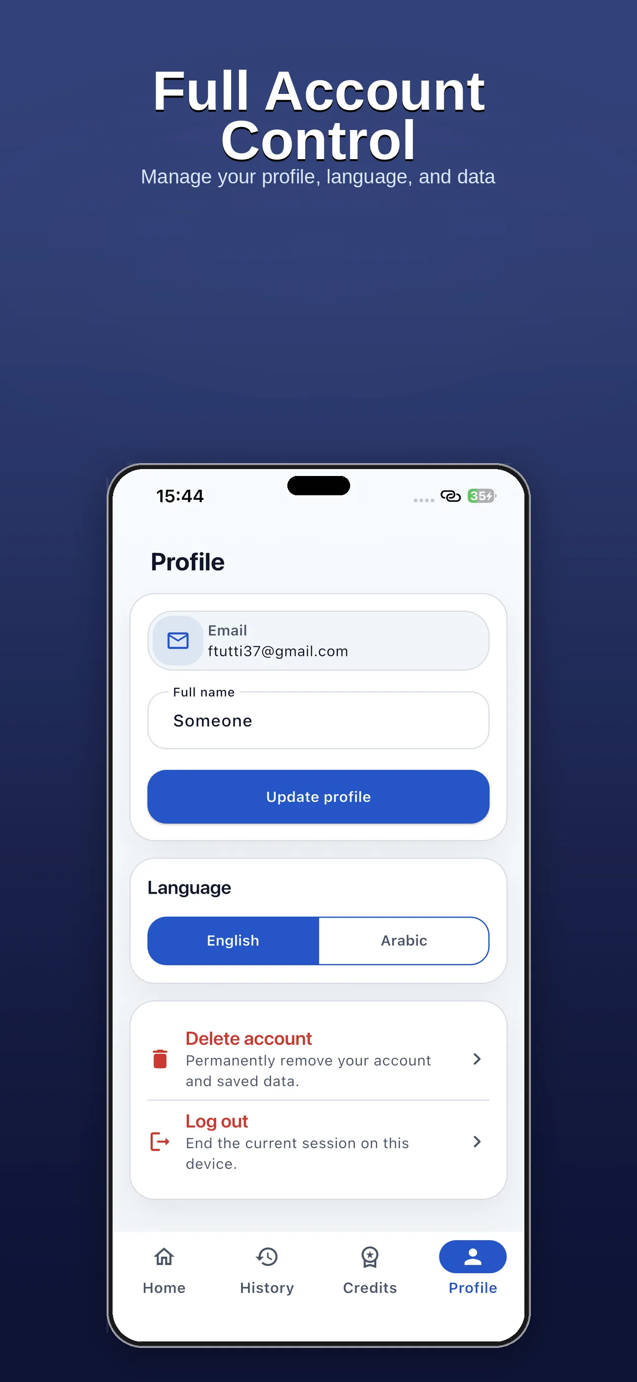 Contractly AI — Profile & Settings